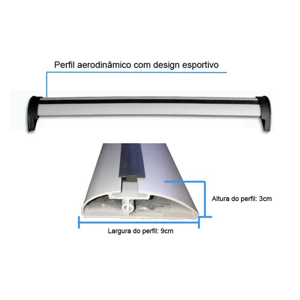 Rack De Teto em Alumínio Para Carro Uno Antigo 4 Portas