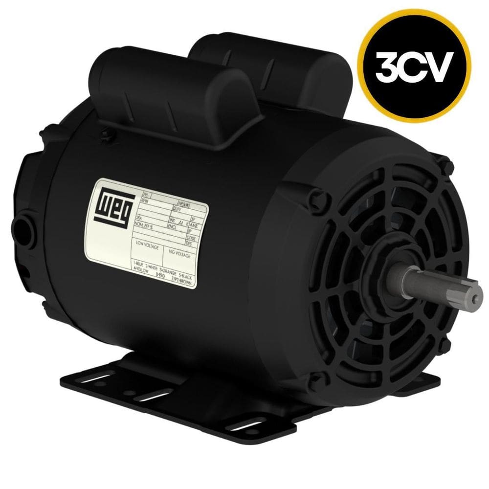 Motor Weg Mono Elétrico 3Cv Baixa Rpm Betoneira Triturador