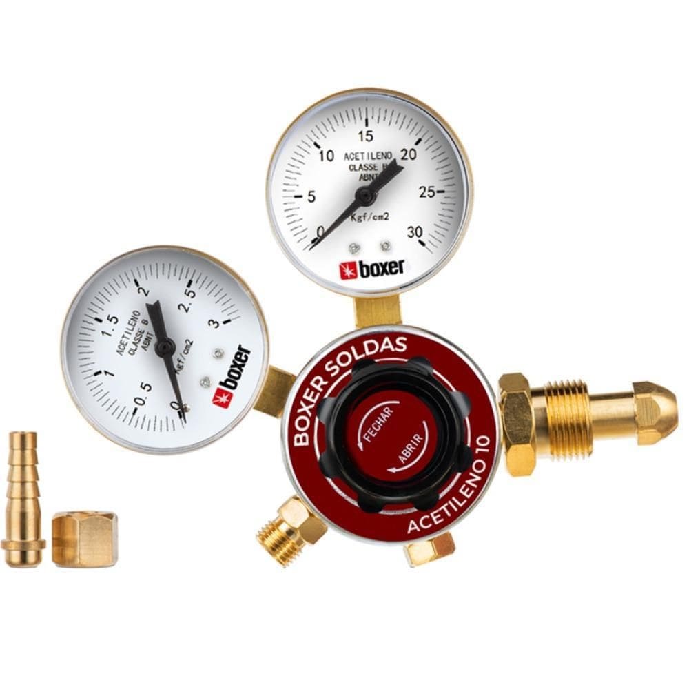 Regulador De Pressão Acetileno - Rgb 10 - Boxer