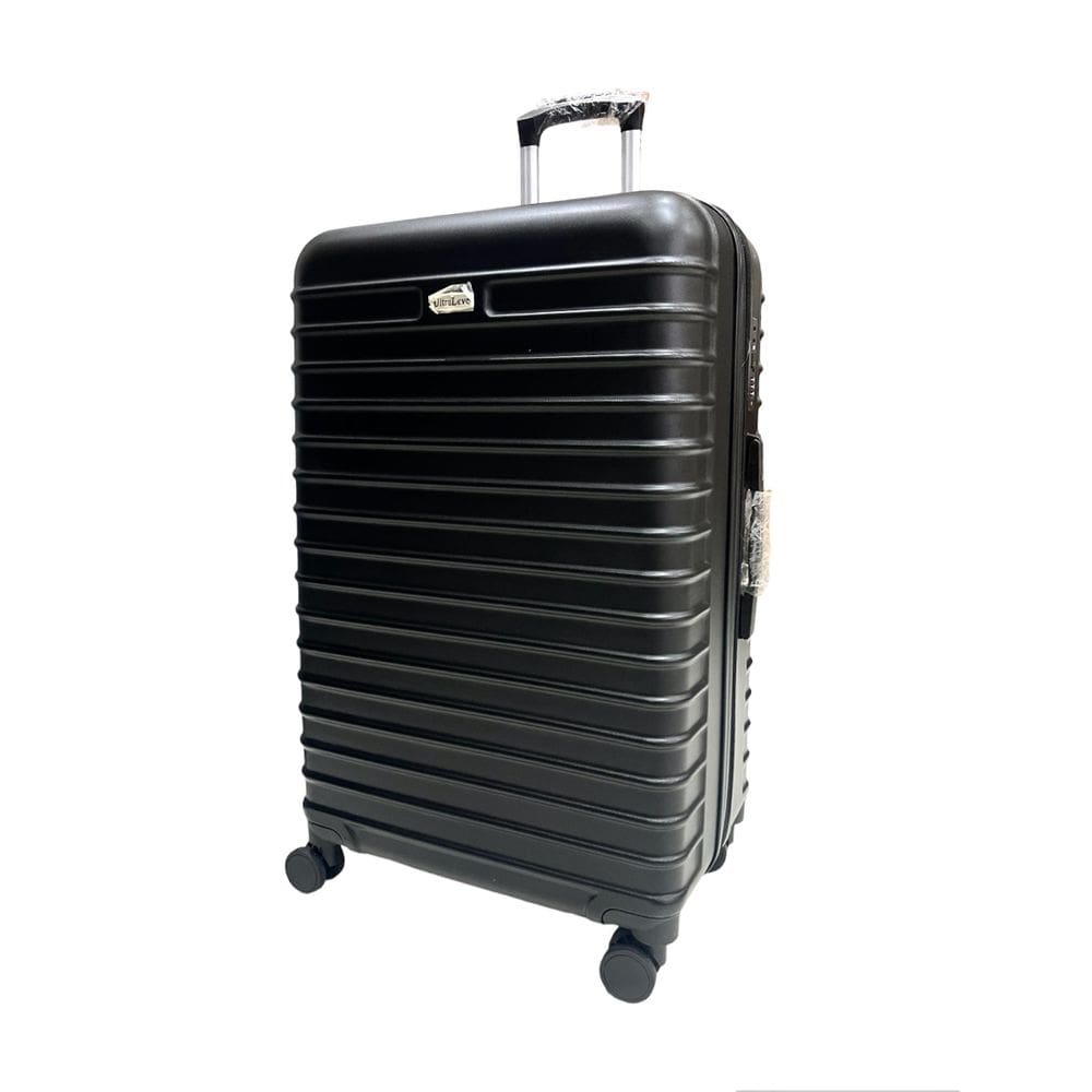 Mala Média 23Kg Expansível Ultra Leve Abs Preta Giratória