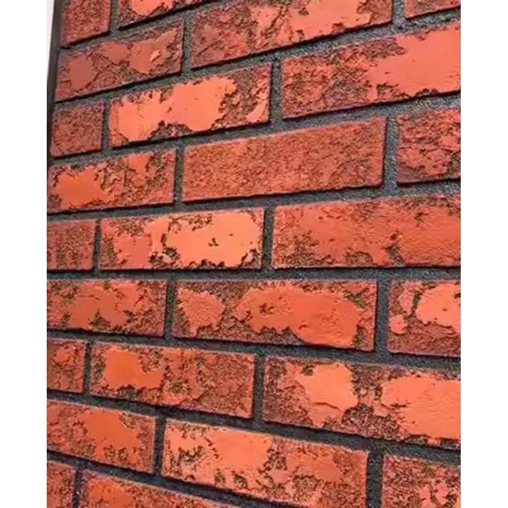 3 Stencil De Parede Tijolinho Revestimento Pintura 60X60 Cm