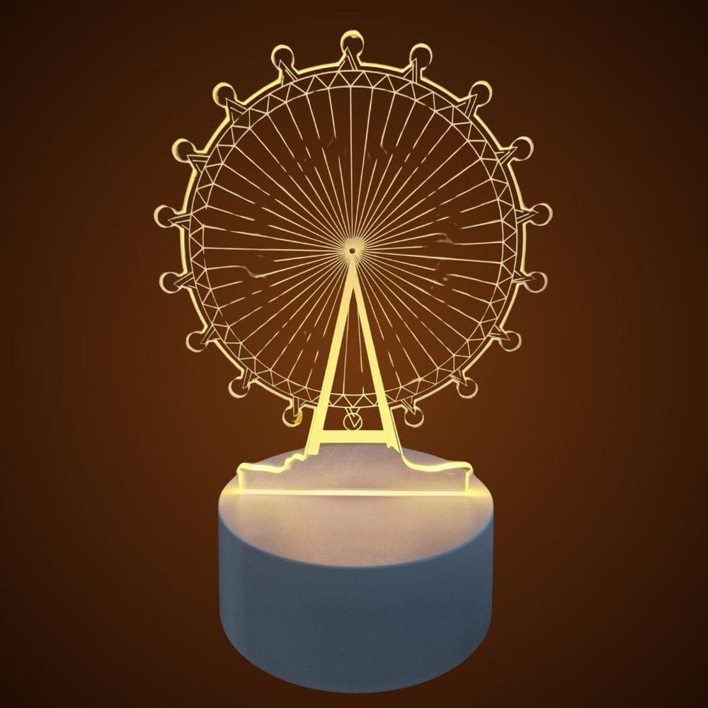 Luminária Usb Roda Gigante 3D 18,1X12,5Cm