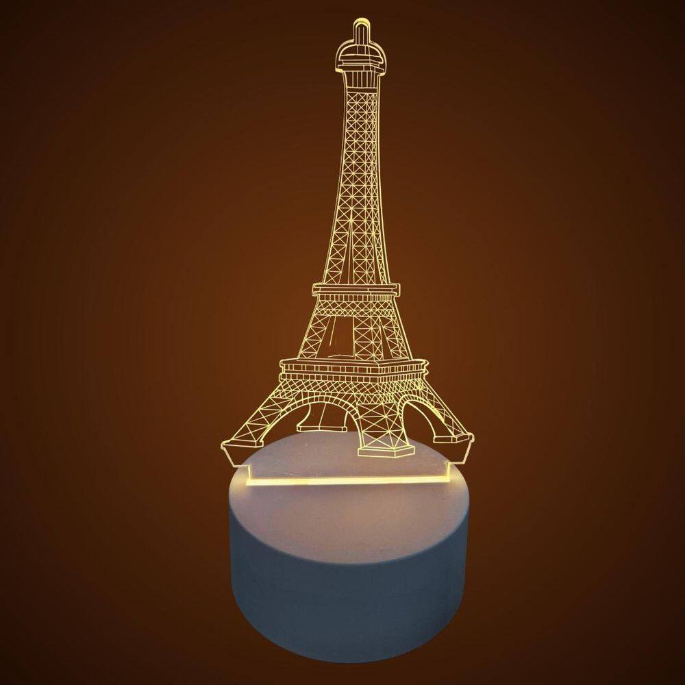 Luminária Usb Torre Eifel 3D 20,3X10,2Cm