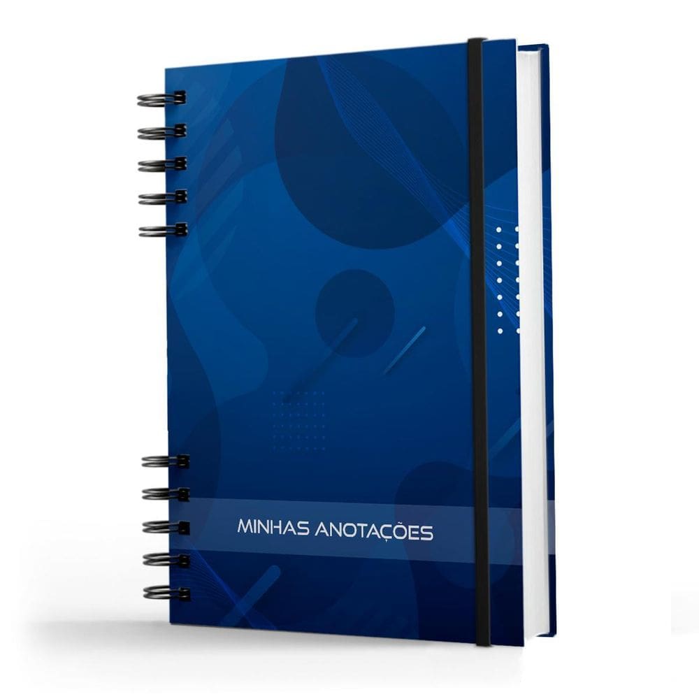 Caderno De Anotações -200 Pg- Coleção Geo - Circle Blue
