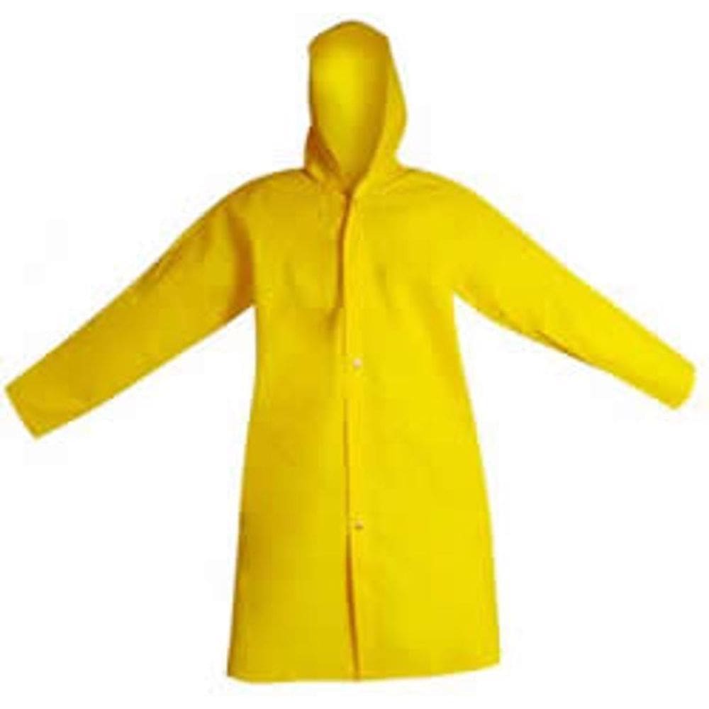 Capa De Chuva Com Capuz Pvc Forrada Gg Amarela