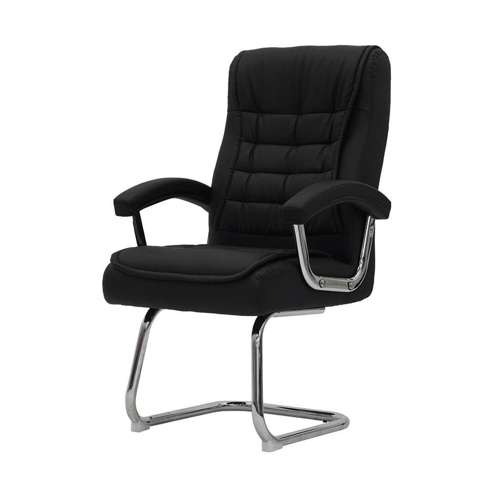 Cadeira De Escritório Fixa Munique Confort Ergonômica Preta