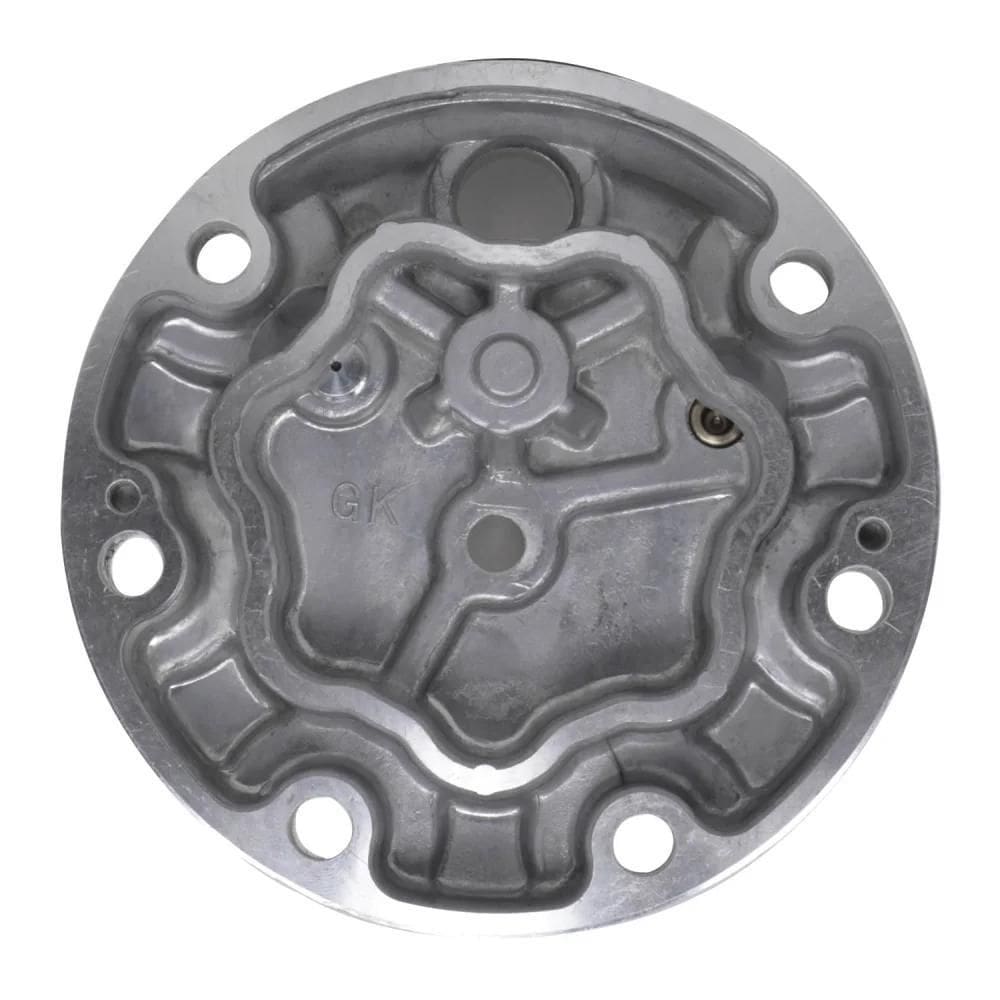 Tampa Traseira Para Compressor Sanden 7H15 Flex Saida Vertic