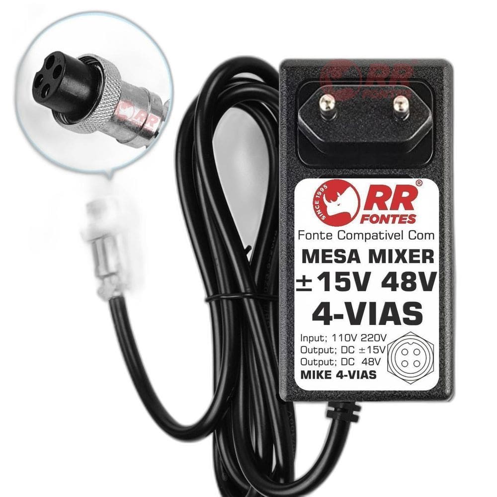 Fonte 15V 48V 4 Vias Para Mesa Som Mixer Umy Brasil Mg 82Cx