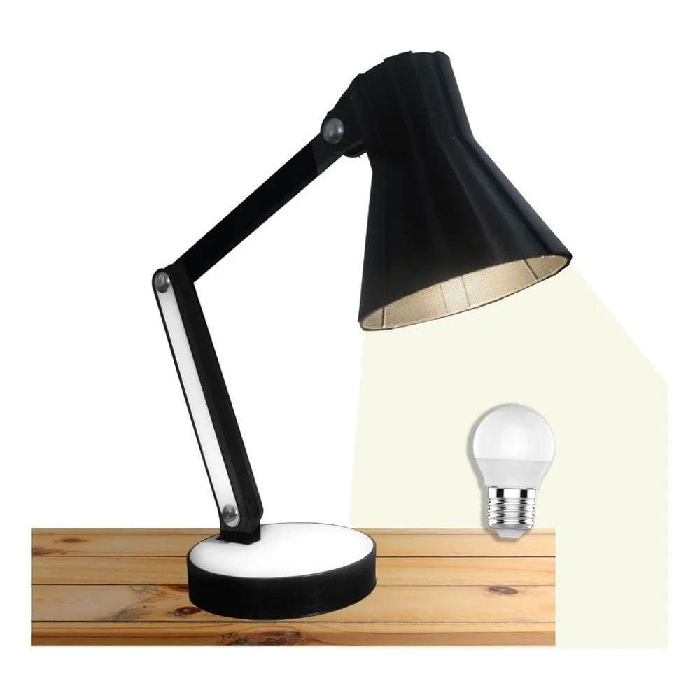 Luminaria Articulada Mesa Abajur Escritório Estudo Quarto Co