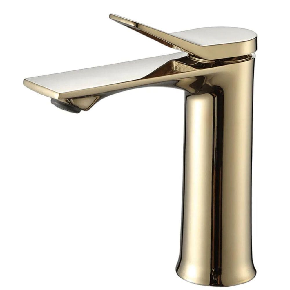 Torneira Banheiro Misturador Dourada Lavatório Monocomando