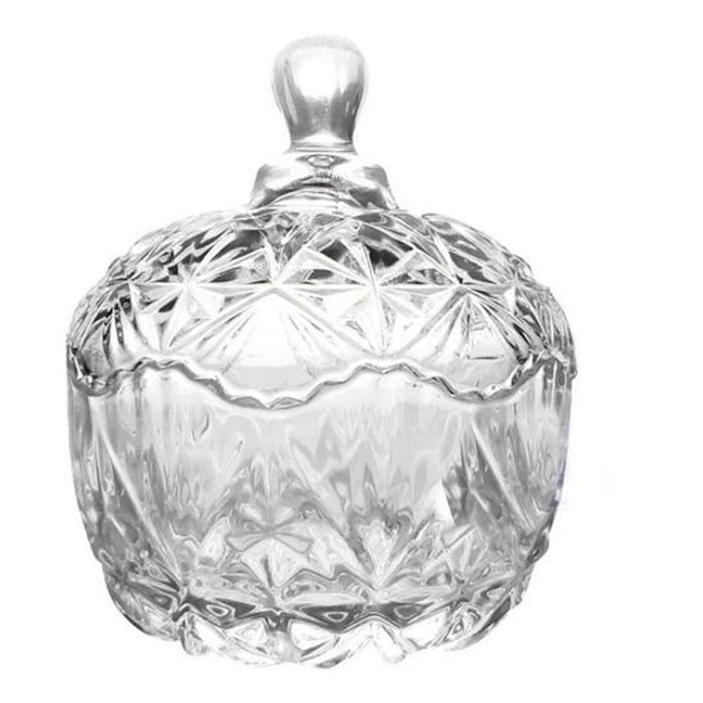 Bomboniere Potiche Baleiro De Vidro Redondo Transparente