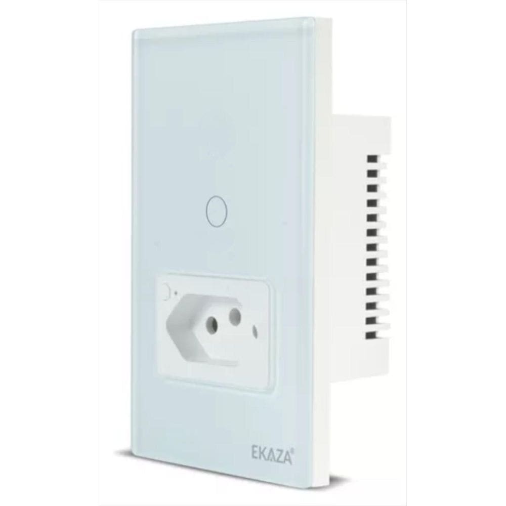 Interruptor Touch Wi-Fi Inteligente 1 Botão E 1 Tomada Ekaza
