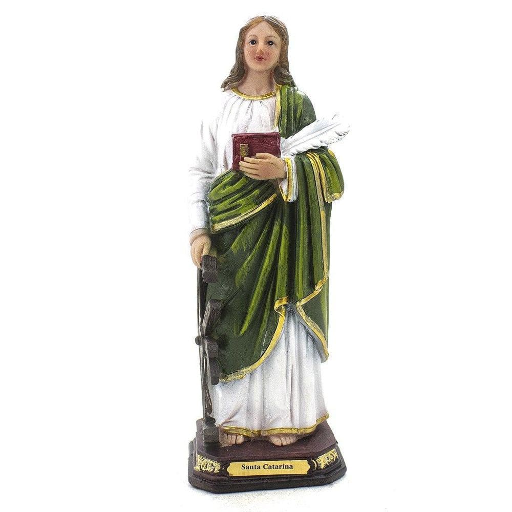 Imagem Santa Catarina Importada Resina 20 Cm