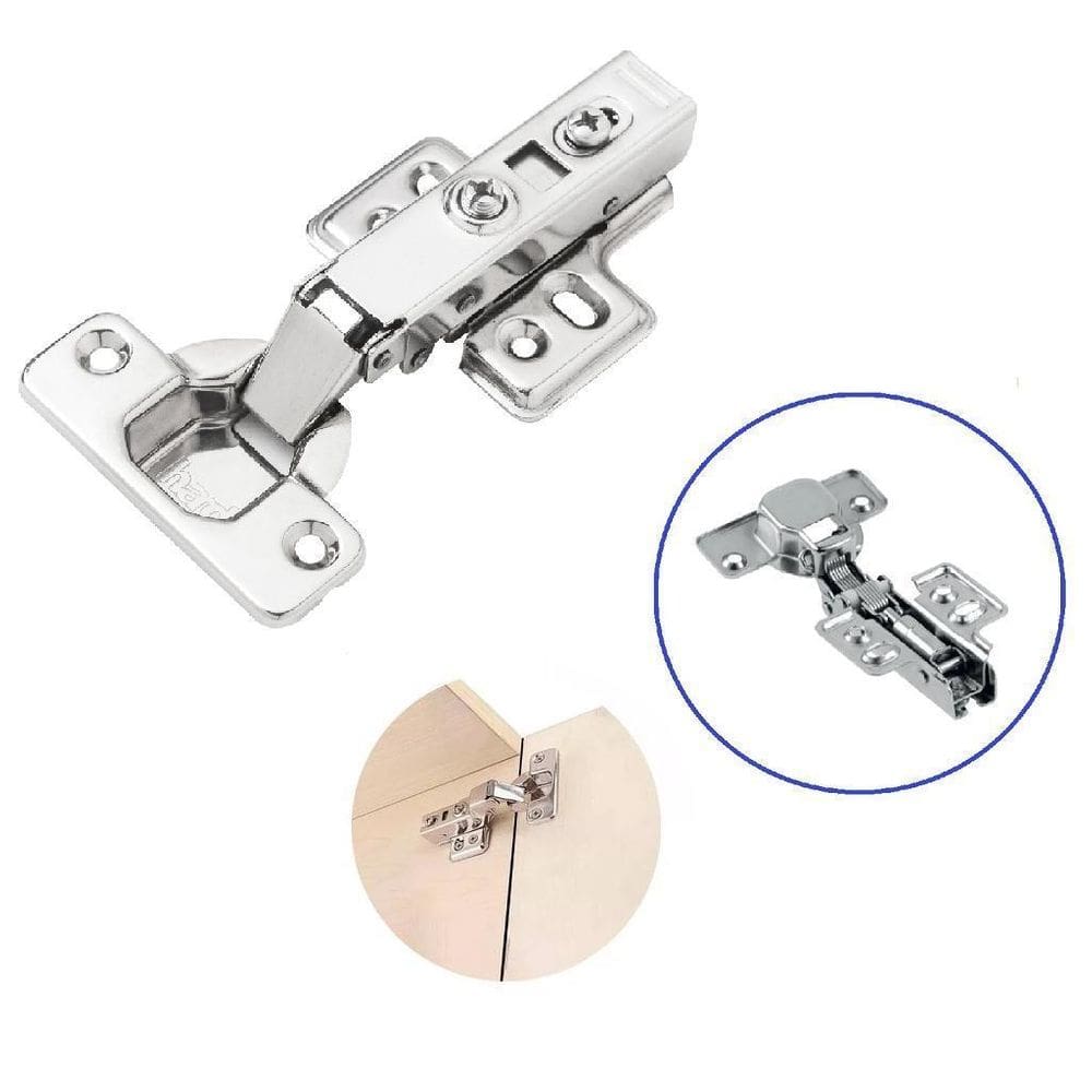 Dobradiça S95 98 Clip On Reta Inox Com Amortecedor Hardt
