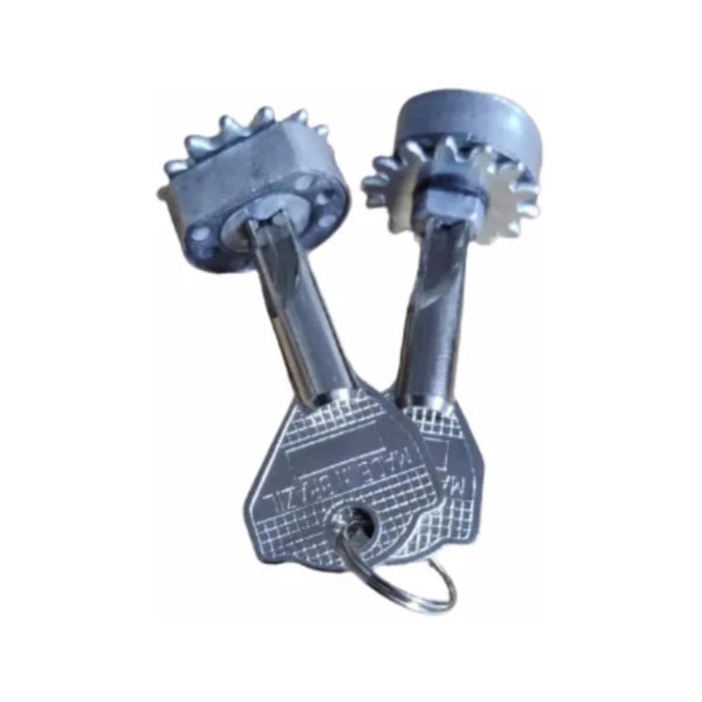 Cilindro Polyfort Trava Lateral Porta Rolo Par Mesmo Segredo