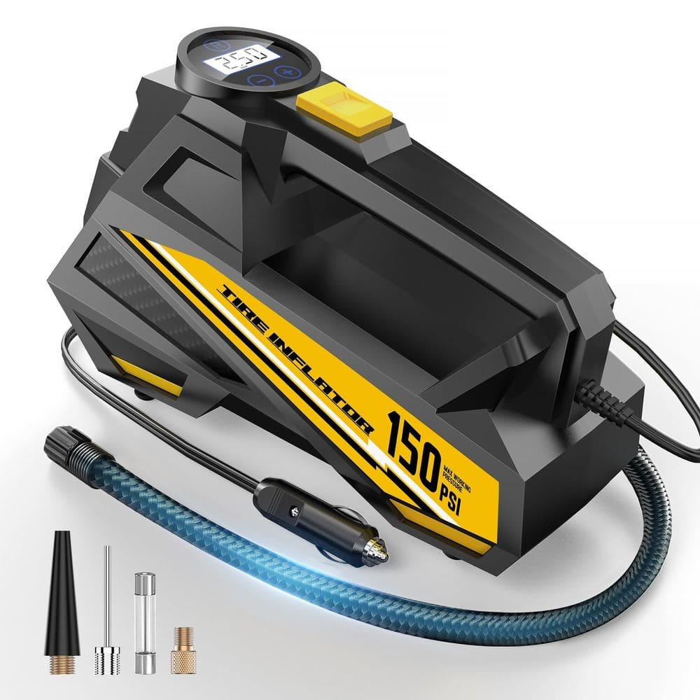 Compressor de ar portátil com inflador de pneus FLYKID C3012 150PSI