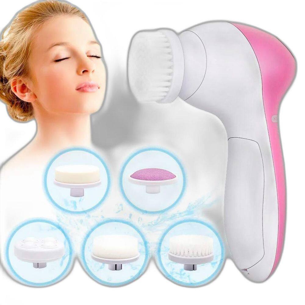 Escova Massageadora 5 Em 1 Facial Portátil Elétrica
