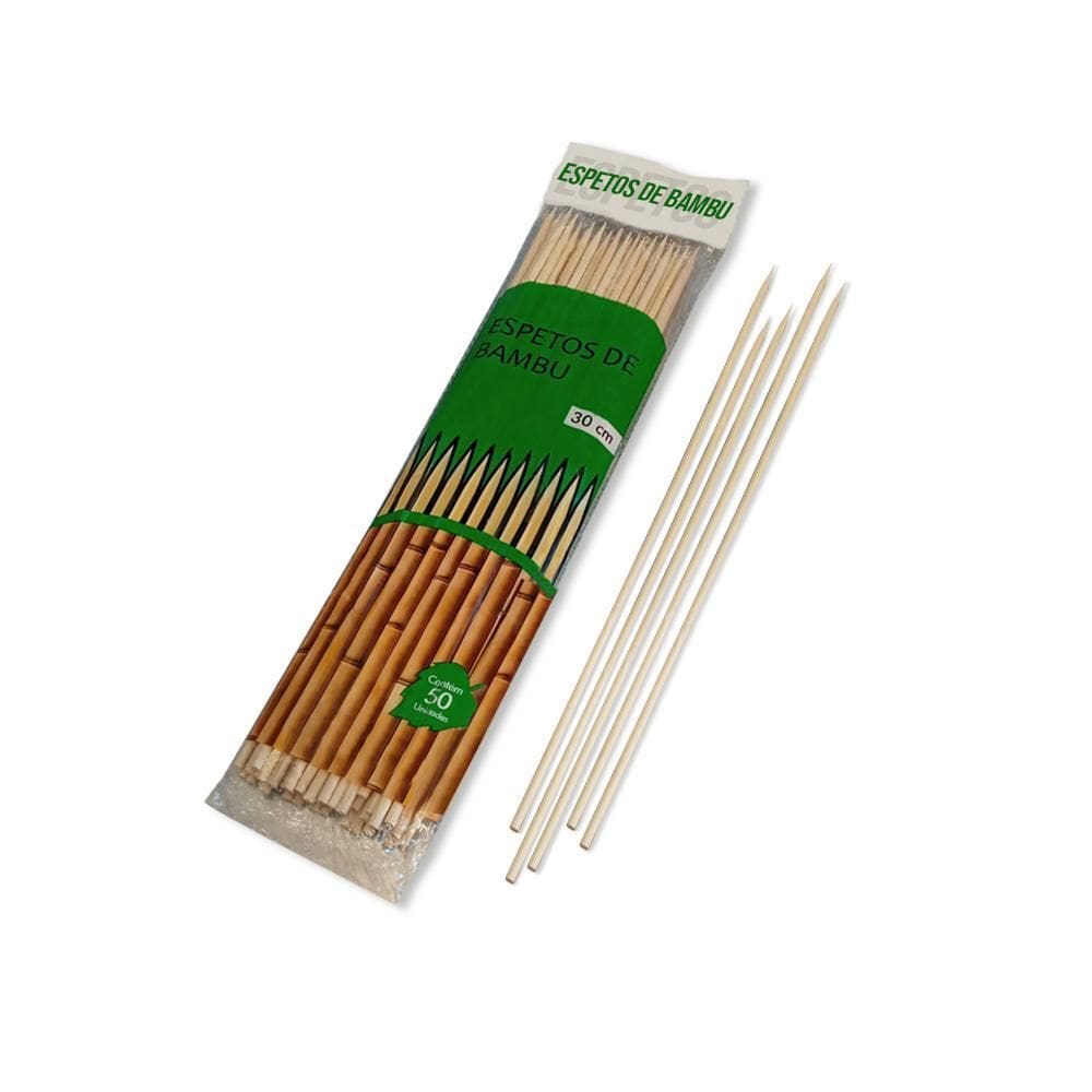 Espetinhos Bambu Para Churrasquinho 30Cm 200 Unidades Talge