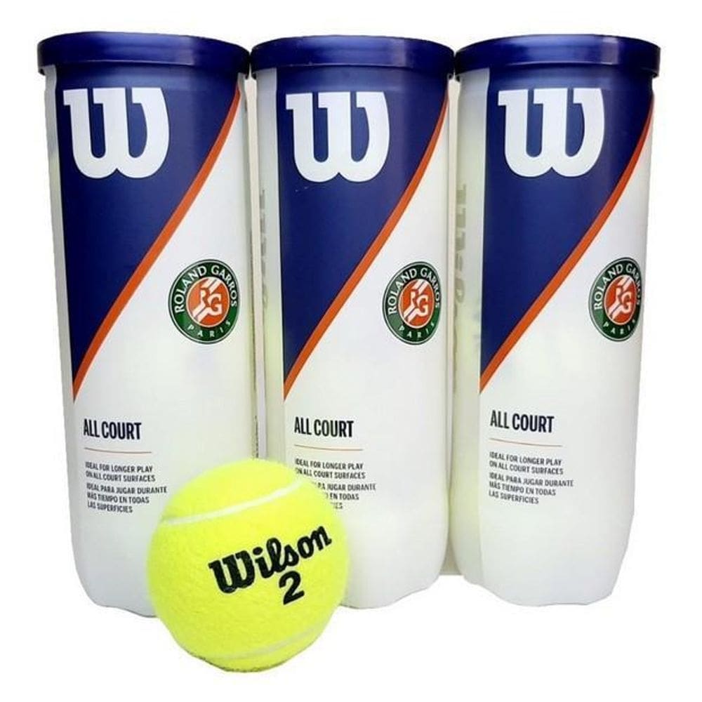Bola De Tênis Wilson Roland Garros All Court Pack C/3 Tubos