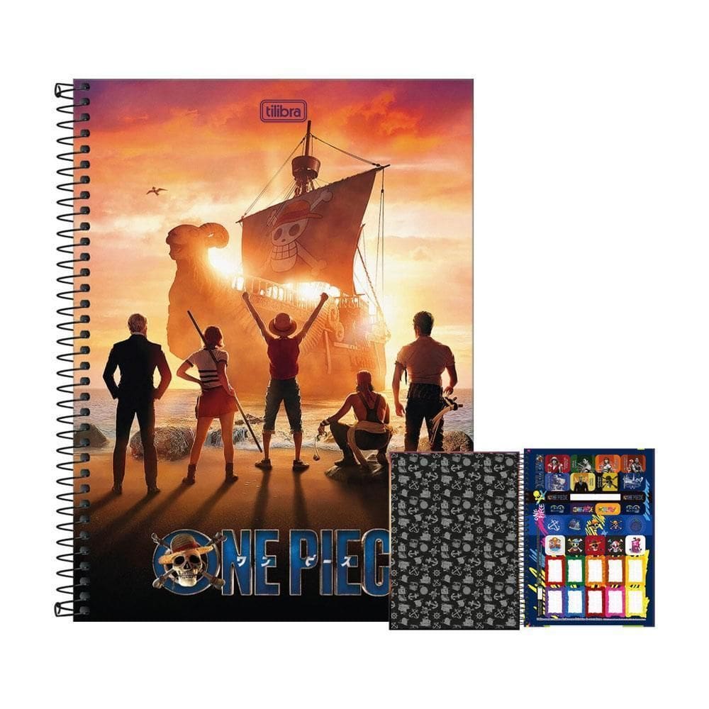Caderno 1 Matéria 80Fls One Piece Netflix Poster Tilibra