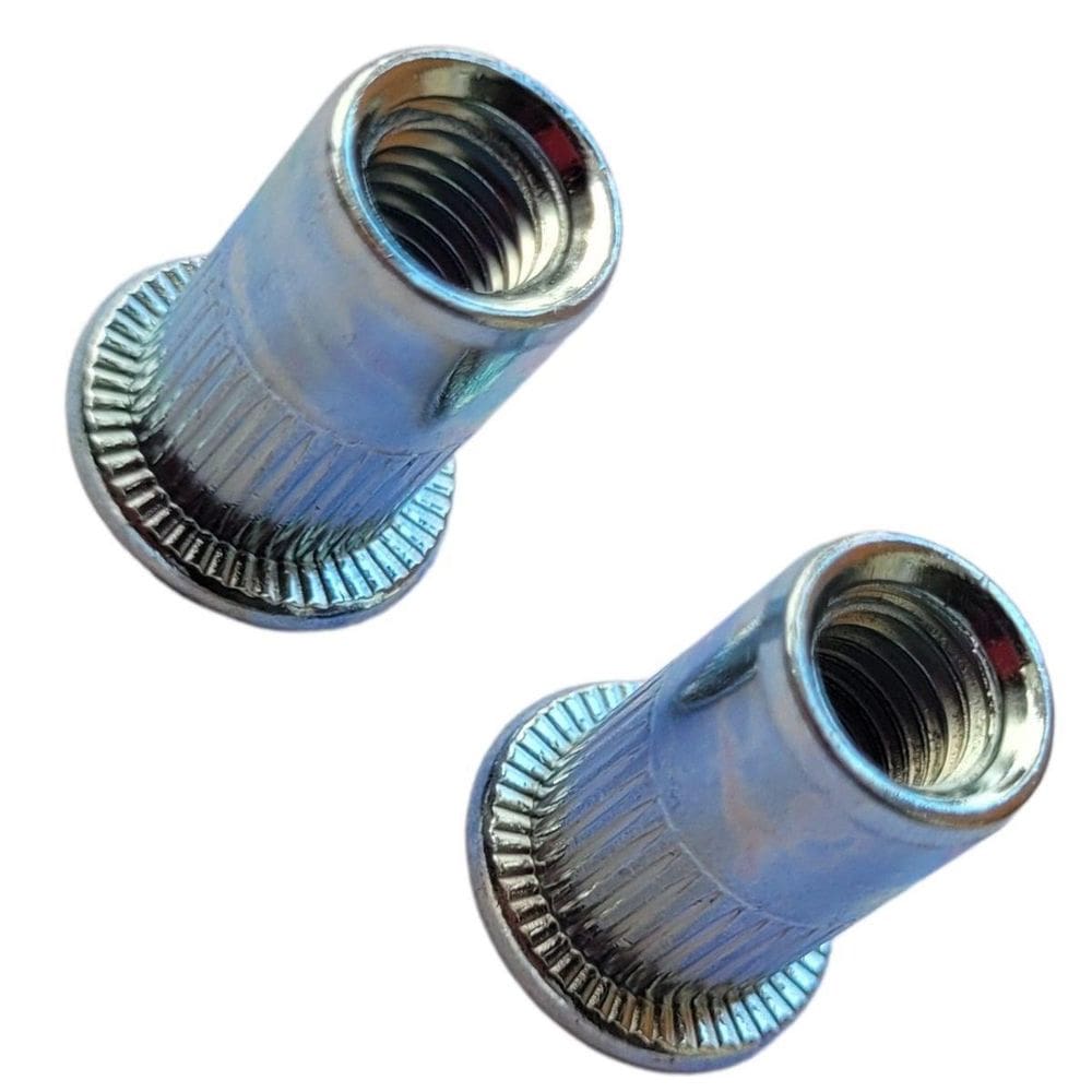 100 Peças Porca Rebite Repuxo De Rosca Revkle 1/4 Aba Plana