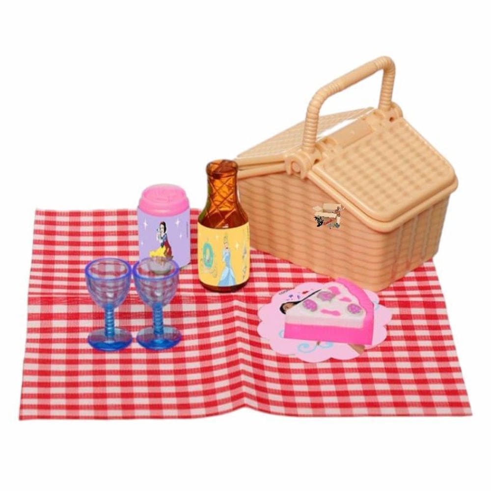 Brinquedo Cozinha Mini Picnic Infantil Princesas 8 Peças