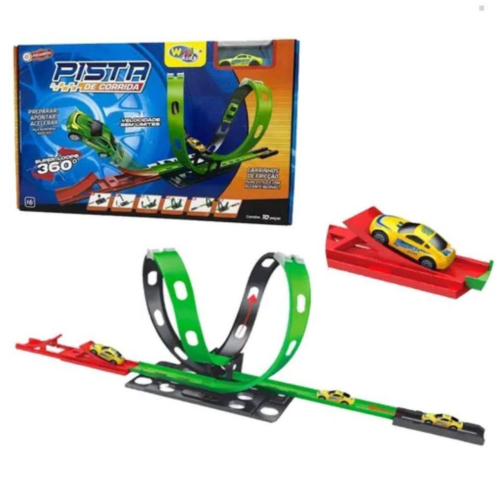 Brinquedo Pista Corrida Duplo 360 Hot Weels Looping Loop