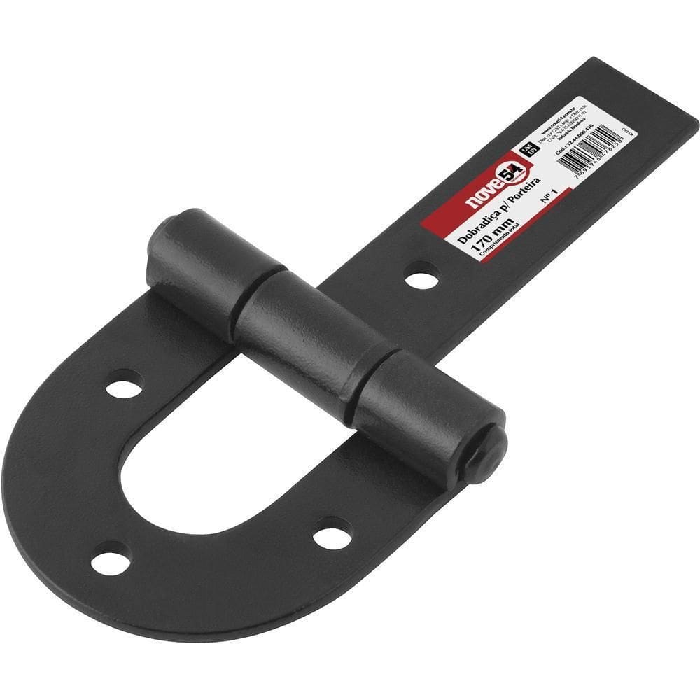 Dobradiça Para Porteira 350Mm Aço Carbono Pintado - Nove54
