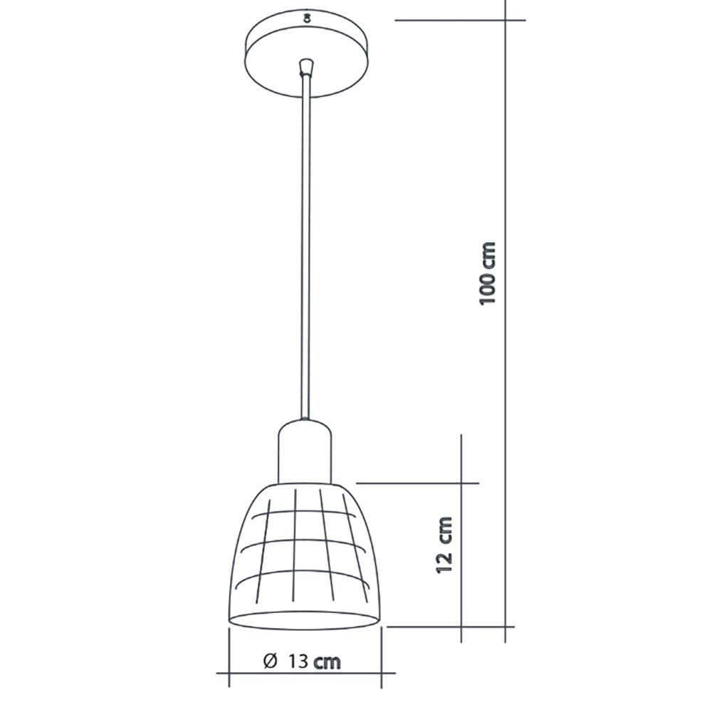 Lustre Pendente Vidro Moema Cobre/Rose Gold Moderno E27