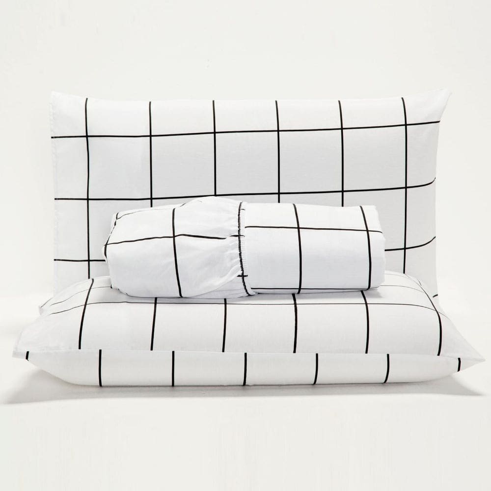 Conjunto Lencol Casal Queen Size Aisha 100% Algodão Extra