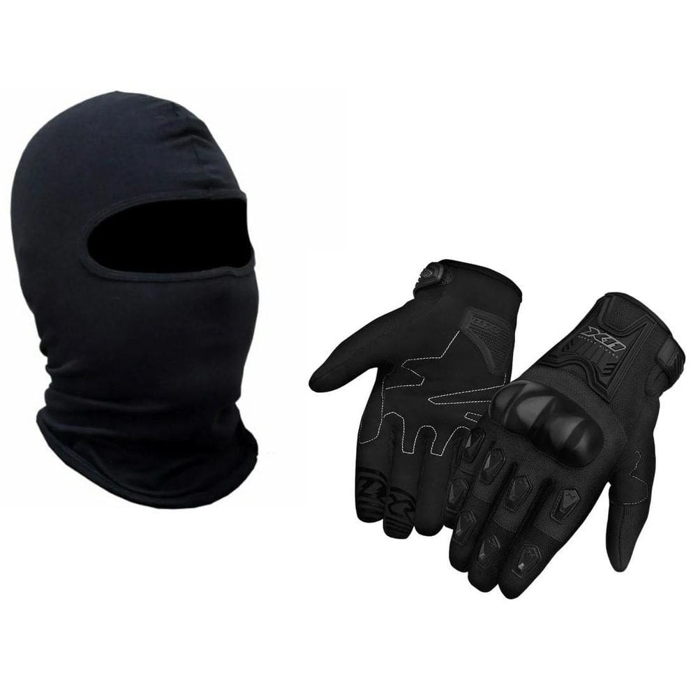 Luva X11 Blackout Com Protetor + Capuz Balaclava Tamanho G