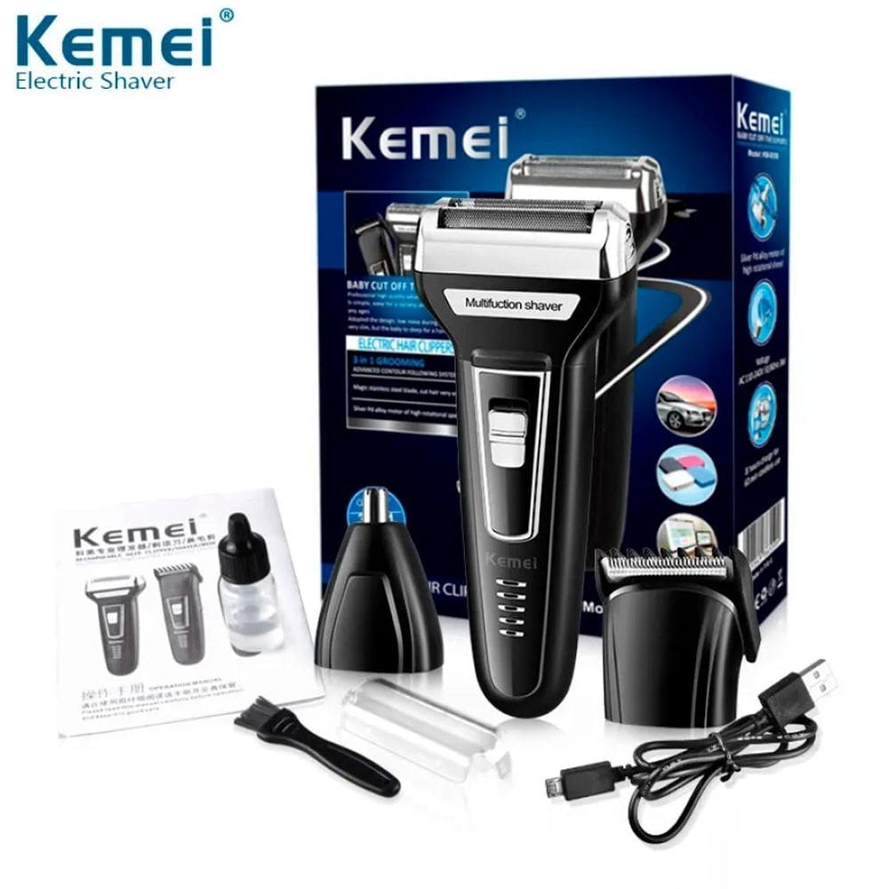 Kemei 3 Em 1 Para Corte Barba E Aparador Nasal