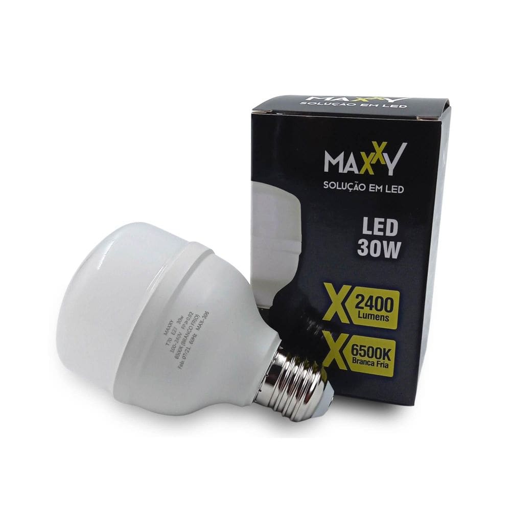 Kit 10 Lâmpadas Led Bulbo 30W Fria