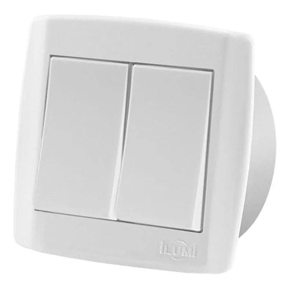 Interruptor Simples Duplo Para Móveis Ilumi Slim