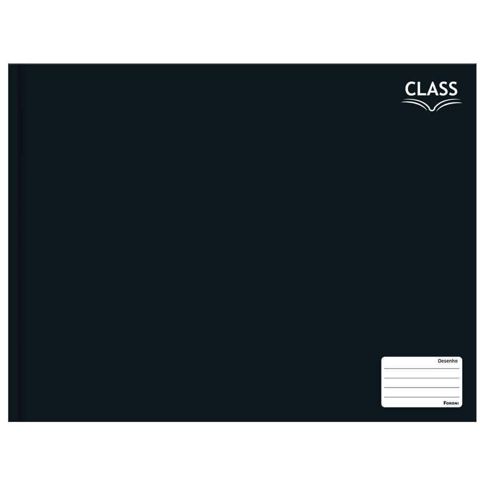 Caderno Cartografia Desenho 96Fl Brochura Class Preto Foroni