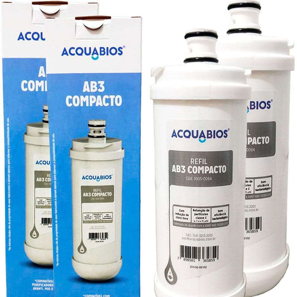 Kit 2 Filtro Refil Compatível Purificador Ibbl Natural Mini