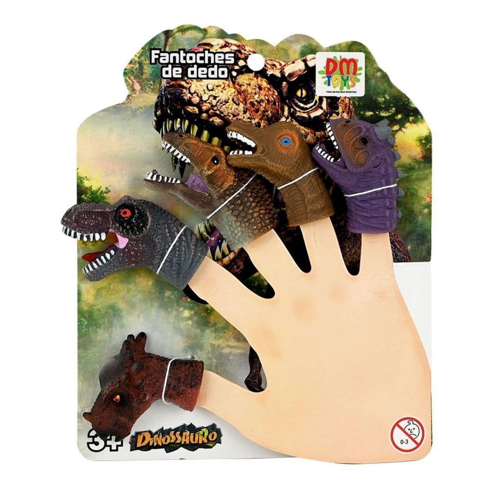 Fantoches De Dedo Dedoches Dinossauros Kit Com 5 Dm
