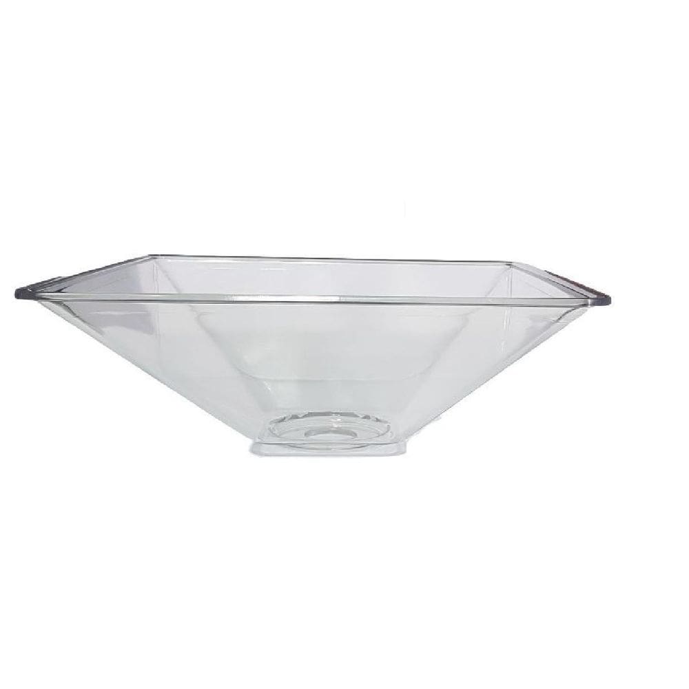 Cuba Plástica Transparente Quadrada De Sobrepor  Apoio