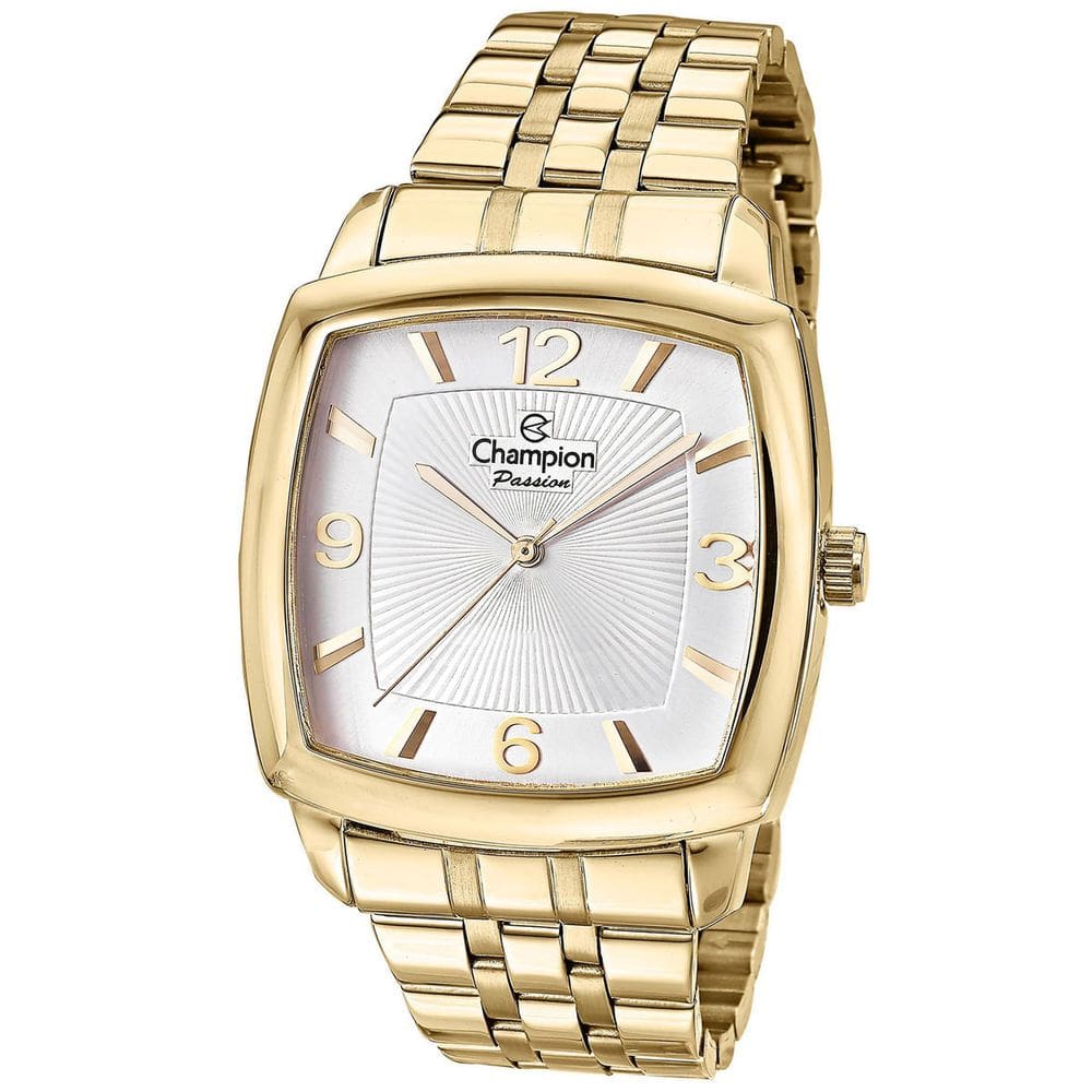 Relógio CHAMPION feminino quadrado dourado CN28740H