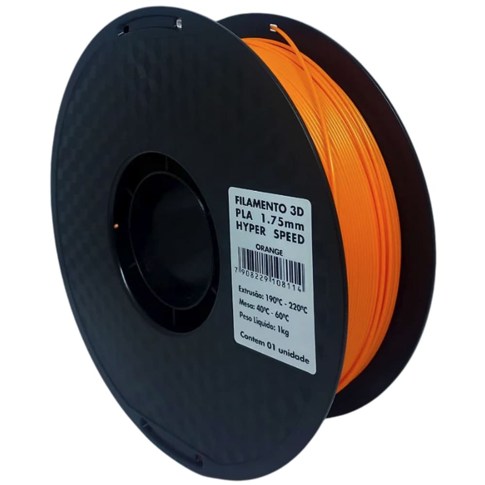 Filamento 3D - PLA New Laranja - Rolo 1KG (1.75mm)