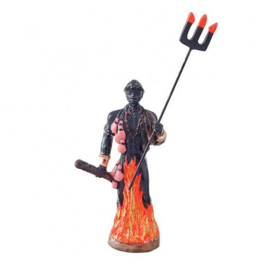 Escultura Exú Orixá 17 Cm Em Resina