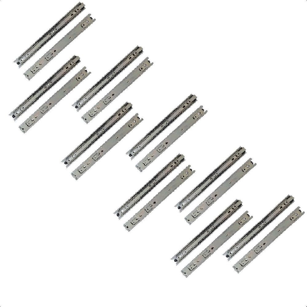 18 Corrediças Telescópicas 30Cm Gaveta Trilho Zinca. 9Pares