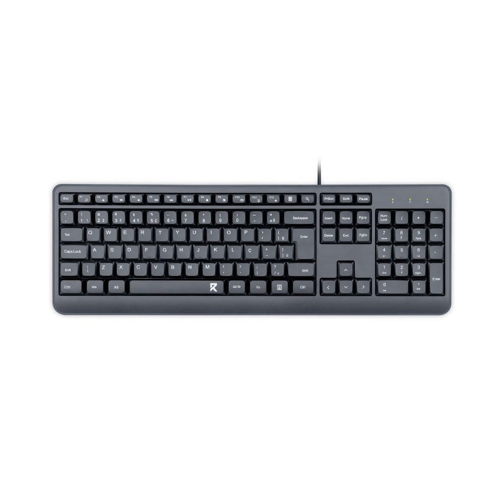 Teclado Membrana R Office Redragon BK-7092 PT Preto