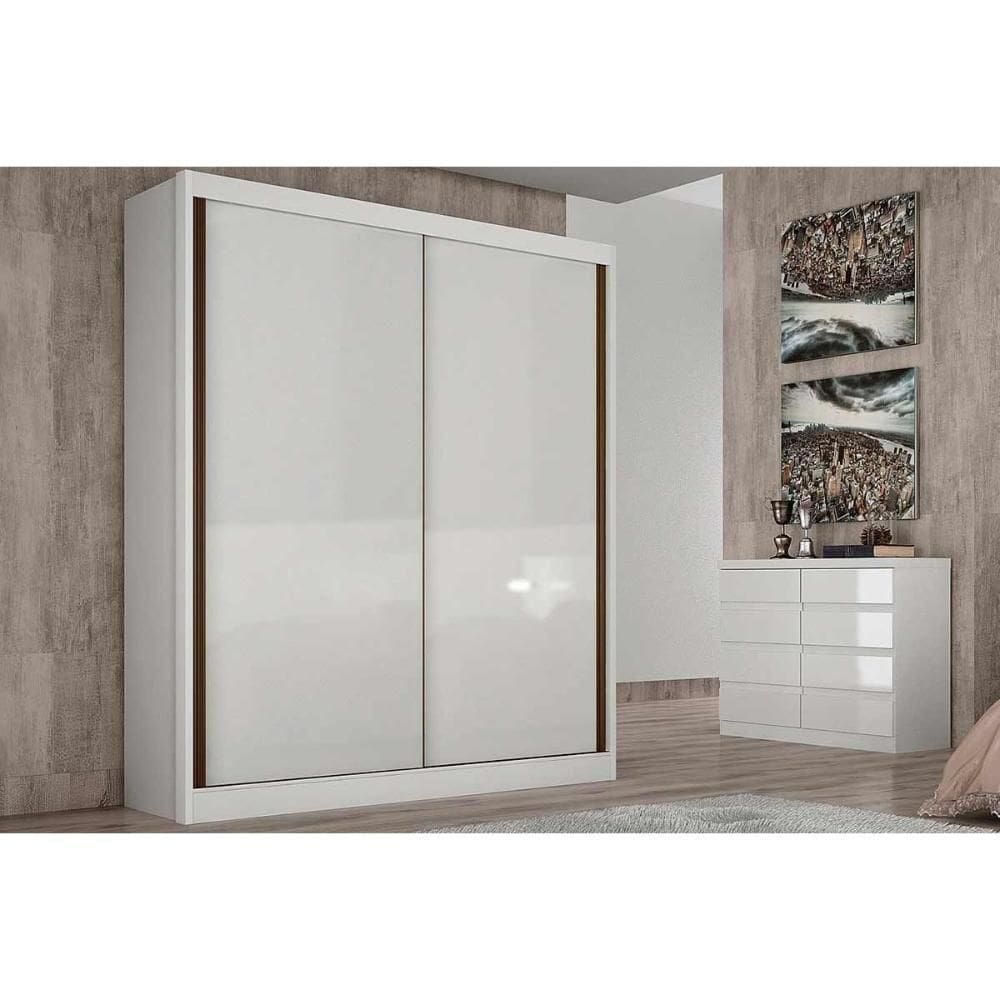 Quarto Modulado Rizon 2 Portas De Correr E 3 Gavetas Virtus-toledo Neve - Novo Horizonte