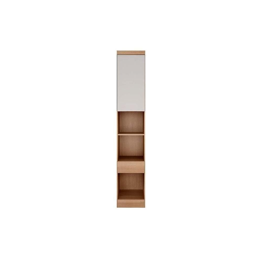 Módulo De Quarto Casal Armário Mesa De Cabeceira Rizon-linea C- 1 Porta E 1 Gaveta Cumaru-fendi 25 - Novo Horizonte
