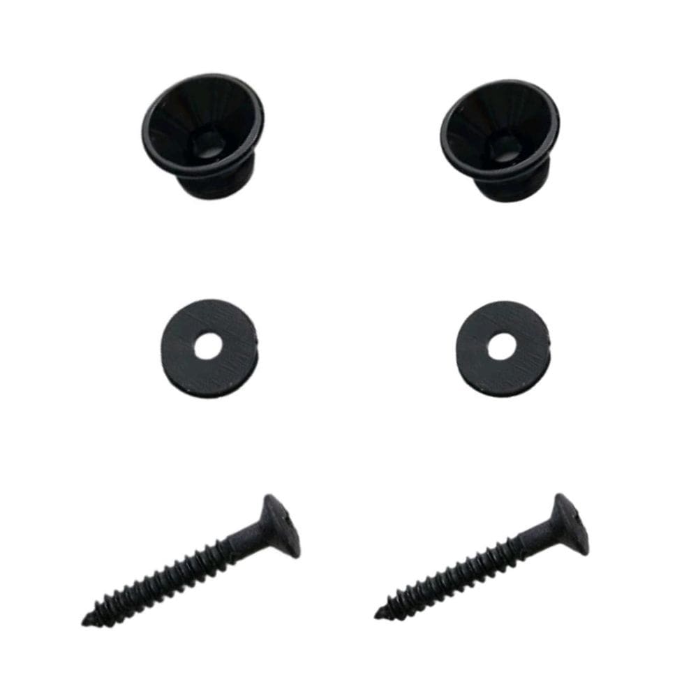 Par De Roldana Preta + Parafuso Guitarra Violão Baixo Viola