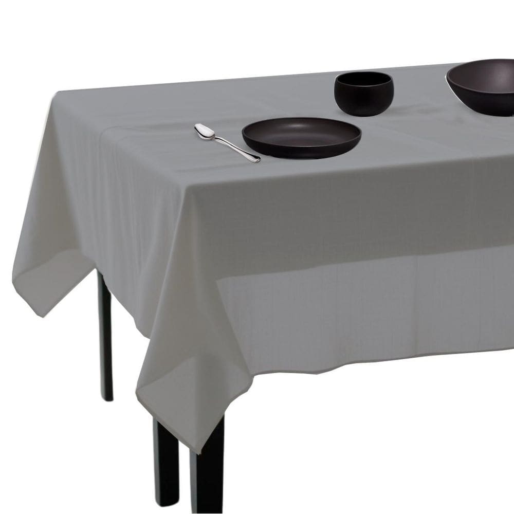 Toalha De Mesa Linho 6 Lugares 200X140 Cm Admirare - Cinza
