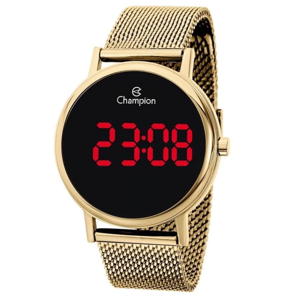 Relógio CHAMPION feminino digital dourado CH40179H