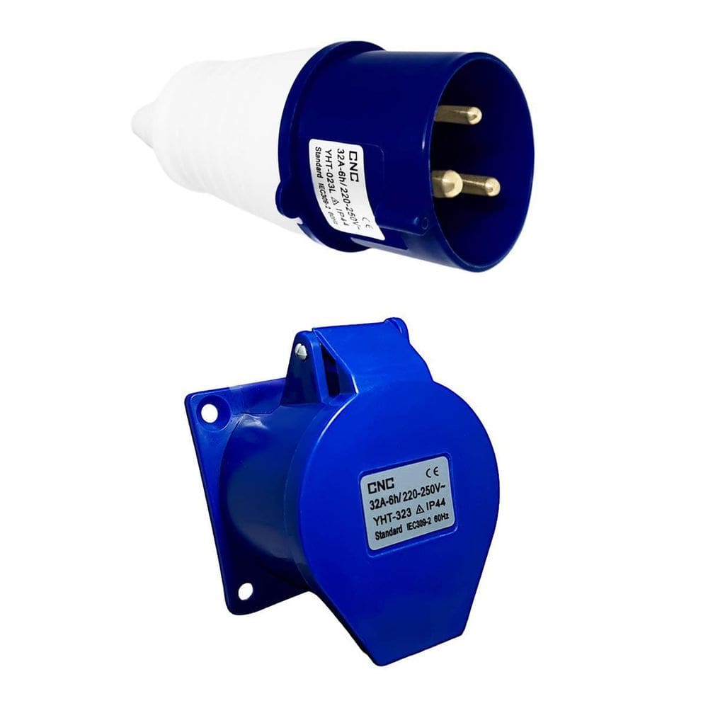 Tomada Industrial Para Painel Macho E Femea 220V 32A