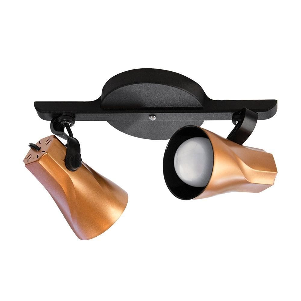 Luminária Teto Spot Trilho Direcionável Octa 2 Lâmpadas